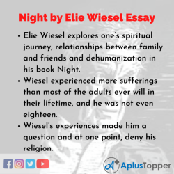 Essay on the book night by elie wiesel