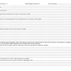 Bsa rifle merit badge worksheet